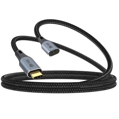 USB C Extension Cable 3.3Ft (100W/10Gbps), Gold Connector Nylon Braided USB 3.1 Type C Male to Female Extension Fast Charging Compatible with USB ...