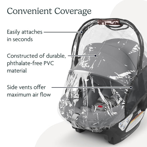 UPPAbaby Rain Shield for Mesa and Aria Infant Car Seat Carriers - Waterproof and Windproof Coverage - Ventilated Design - Quick Attachment...