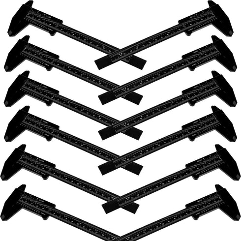 Honoson 10 Pieces 150 mm Mini Plastic Caliper Vernier Caliper Double Scale Sliding Gauge Measuring Tool for Student Office, 0-6 Inch, Black...