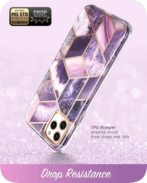 i-Blason Cosmo Series Case for iPhone 11 Pro 5.8 inch, Slim Full-Body Stylish Protective Case with Built-in Screen Protector (Purple)...