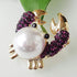 Navachi 18k Gold Plated Full Crystal Ball Crab Brooch Pins...