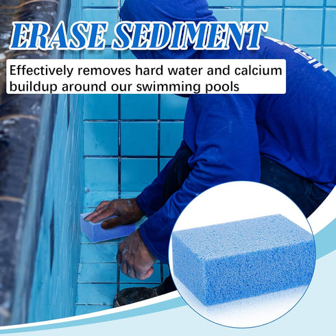 Yinder 4 Pcs Pools Pumice Stone for Cleaning Remover for Pool Tile 3.94 x 2.76 x 1.57 Inch Cleaning Pumice Tiles from Swimming Pool Spa Tile (Blue...