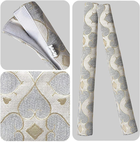 OUGAR8 Refrigerator Door Handle Covers Handmade Decor Protector for Ovens, Dishwashers.Keep Your Kitchen Appliance Clean from Smudges, Food Stains (4 Pieces, Quatrefoil)