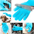2 Pairs of Dishwashing Gloves, Kitchen Gloves for Washing Dishes, Reusable Silicon Gloves for Cleaning, 13.6 inches Purple and Blue Medium Dish Wa...