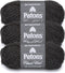 Patons Classic Wool DK Superwash Yarn - Gauge 3 Light - 100% Wool - (3-Pack) - Dark Grey Heather - for Crochet, Knitting, and Crafting...