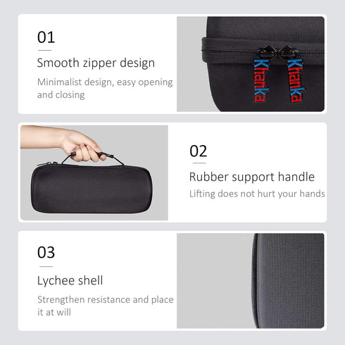 khanka Hard Travel Case Replacement for JBL Charge 4 / JBL Charge 5 Portable Waterproof Wireless Bluetooth Speaker (Black)...