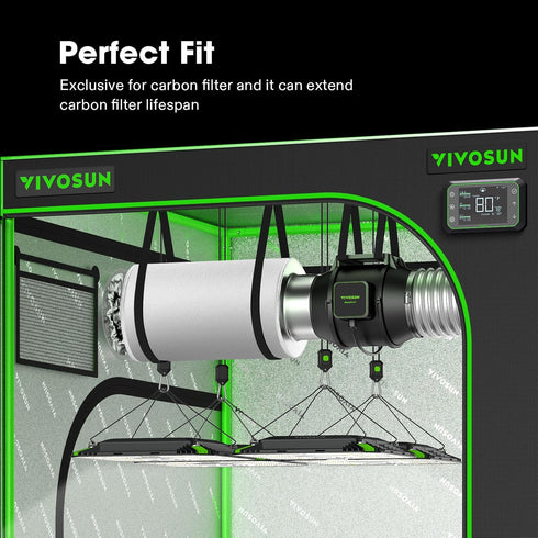 VIVOSUN 8 Inch Prefilter for 8" Carbon Filter, White, 17.72" Long...