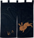 Made in Japan Indigo Dyeing Fortune Rabbit Noren Curtain Tapestry...