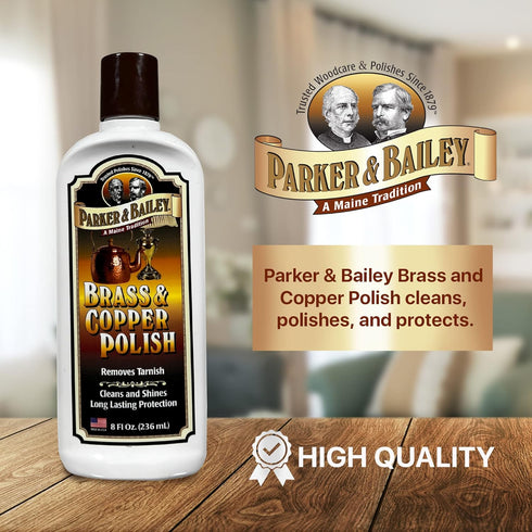 PARKER & BAILEY Brass and Copper Polish - Brass Polish Cleaner Copper Cleaner and Polish Tarnish Remover Metal Polish Cream for Polishing Antique ...