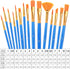 AROIC Acrylic Paint Brush Set, 30 pcs Nylon Hair Paint Brushes for All Purpose Oil Watercolor Face Body Rock Painting Artist, Small Paint Brush Ki...