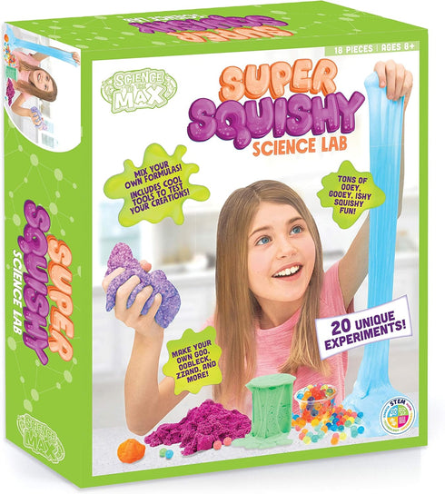 Be Amazing! Toys Super Squishy Science Lab STEAM Science Kit for Kids - Kid Chemistry Kit - Make Your Own Slime, Putty, Quicksand and More - Mind ...