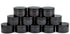 Vivaplex, 12, Amber, 15 ml, Round Glass Jars, with Inner Liners and black Lids...
