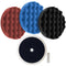 TCP Global Professional 3 Pad Buffing and Polishing Kit with 8 Inch Waffle Foam Pads for Car Detailing - Complete Polisher Buffing Pad Set with 5/...