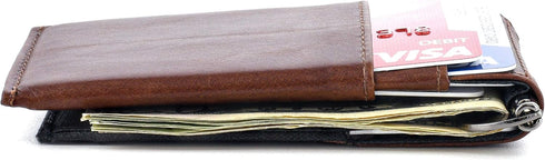 Dockem The Latcher Minimalist Wallet & Card Case Companion (Genuine Leather)...