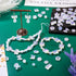 FASHEWELRY 120pcs Clear Acrylic Beads Transparent Mixed Cute Beads for Bracelets, Glitter Powder Bear Bowknot Rabbit Flower Pony Beads Bulk for DI...