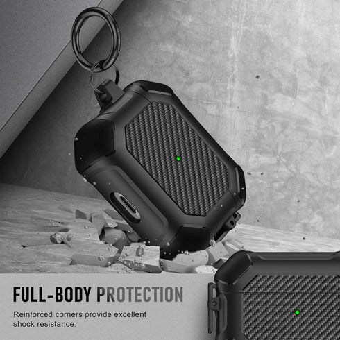 Maxjoy Compatible with AirPods Pro 2 Case Cover with Cleaner Kit, Military Hard Shell Protective Armor with Lock for AirPod Pro 2 Charging Case, F...
