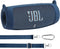 for JBL Charge 5 Waterproof Bluetooth Speaker Silicone Cover Case, Portable Silicone Travel Case with Carabiner, Protective Skin Case (Blue Case) ...