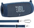 for JBL Charge 5 Waterproof Bluetooth Speaker Silicone Cover Case, Portable Silicone Travel Case with Carabiner, Protective Skin Case (Blue Case) ...