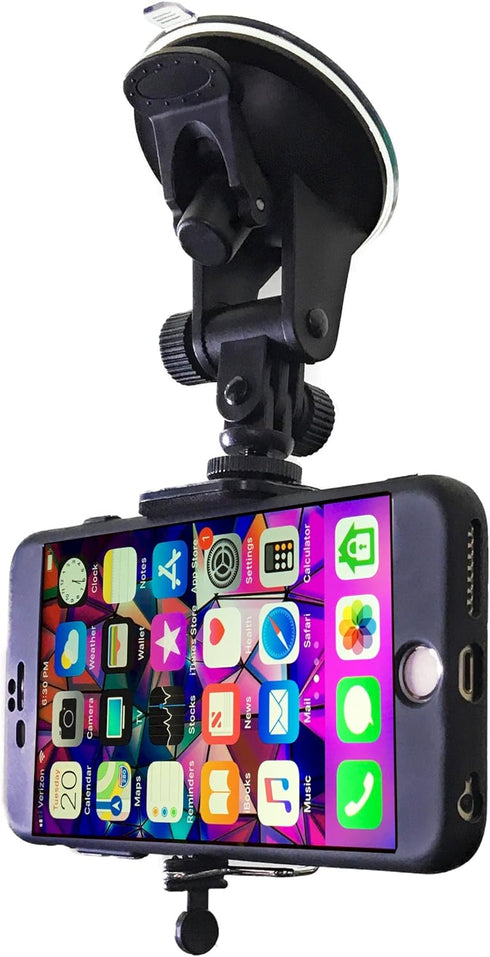 DaVoice Car Phone Mount - Windshield Compatible Cell Phone Holder for iPhone XS/XR/8/7/6S/6 Plus SE, Samsung Galaxy S9/S8/Note 8/S7/S6/S5, Google ...