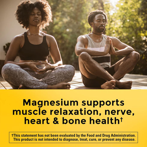 Nature Made Magnesium Complex with Vitamin D and Zinc Supplements, Magnesium Supplement for Muscle, Nerve, Heart & Bone Support with Vitamin D3 & ...