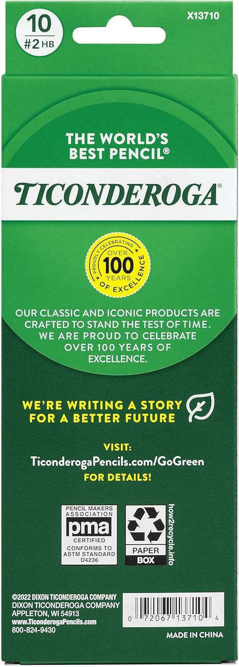 Ticonderoga® Pastel Pencils, 2 Soft, Assorted Colors, Pack Of 10 Pencils...