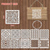 6 Inch Geometric Stencils for Painting, 25 Pieces Reusable Painting Templates for Scrapbooking Cookie Tile Furniture Wall Floor Decor Craft Drawin...