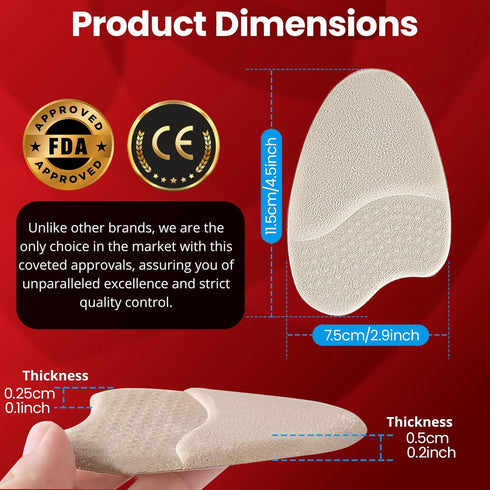 8 Metatarsal Pads for Women Anti Sliding Pads for Open Toe Shoes. Ball of Foot Cushions for Women High Heel All Day Pain Relief High Heel Comfort ...