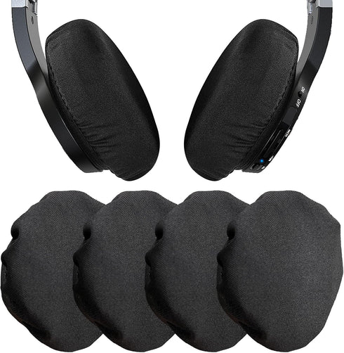 Headphone Ear Pads Covers, PChero 2 Pairs Washable Strechable Headset Earpad Cloth Cover for Gym, Training, Aviation, Racing, Gaming Over The Ear ...