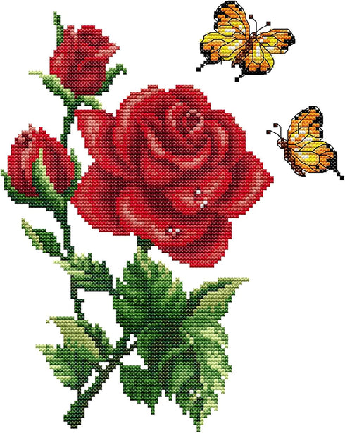 Stamped Cross Stitch Kits for Beginners Full Range of Crossstitching Kits Preprinted Pattern for Kids or Adults, Embroidery Needlepoint Starter Ki...