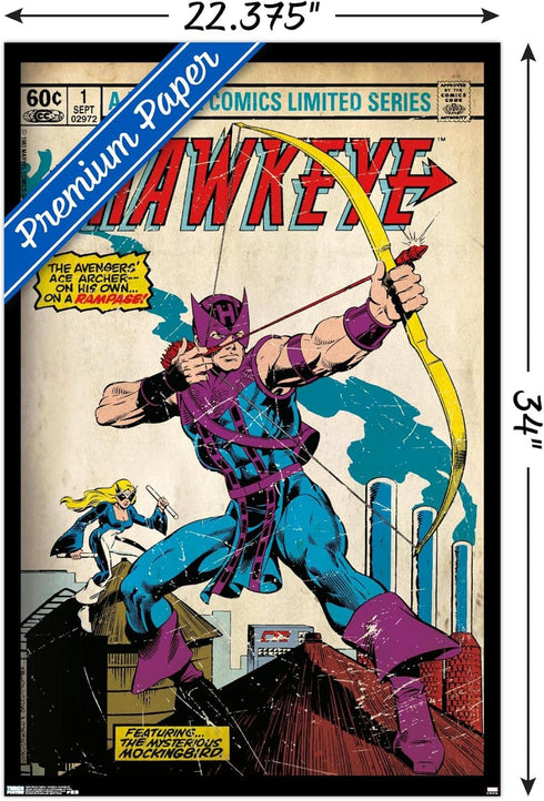 Trends International Marvel Comics - Hawkeye - Hawkeye #1 Wall Poster, 22.375" x 34", Premium Poster & Clip Bundle...