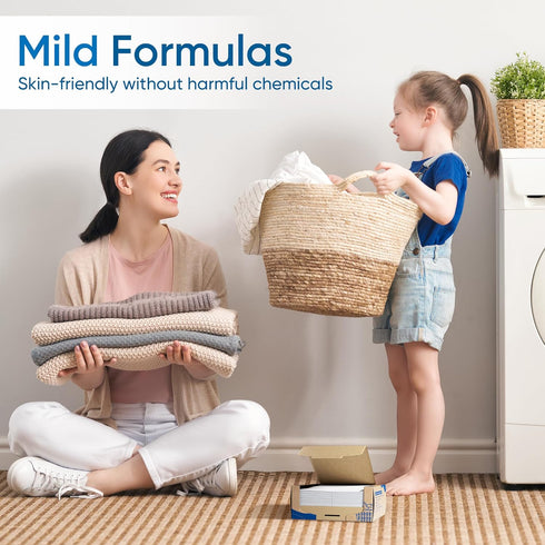 Fragrance Free Laundry Detergent Sheets Travel Eco-friendly 300 Loads Fisroa Clothes Washing Detergent Sheets Plastic-Free Washer Sheets, Unscente...