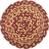 VHC Brands Classic Country Primitive Tabletop & Kitchen Jute Red Trivet, Burgundy Natural Tan 8"...