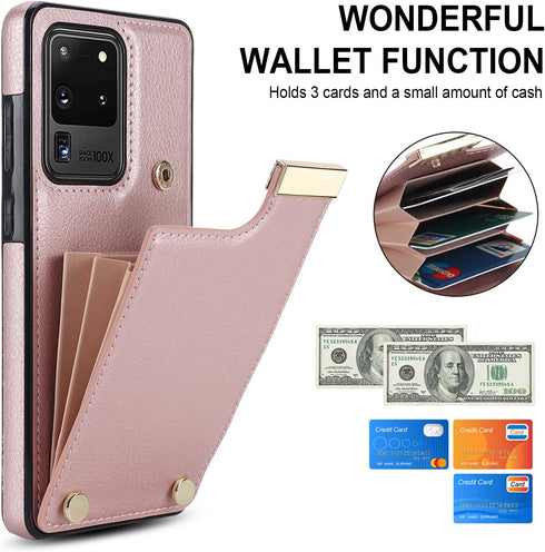 Asuwish Phone Case for Samsung Galaxy S20 Ultra 5G Wallet Cover with Tempered Glass Screen Protector and Leather Purse Credit Card Holder Slot Cel...