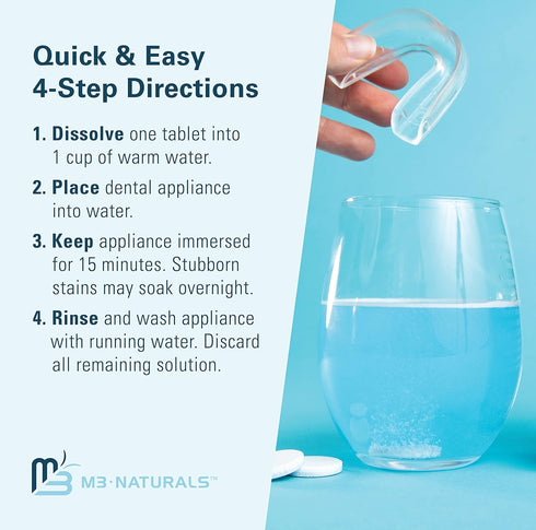 Retainer Cleanser Tablets Invisalign Cleaner FSA HSA Approved Remove Odors Discoloration Stains and Plaque 4 Month Supply Denture Cleansers Retain...