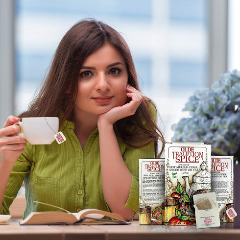 Olde Tradition Spice: Mulling Spices in Tea Bags for Apple Cider, Mulled Wine, Gluehwein, Hot Toddy Holiday Drink - Sugar-Free & Caffeine-Free - 2...