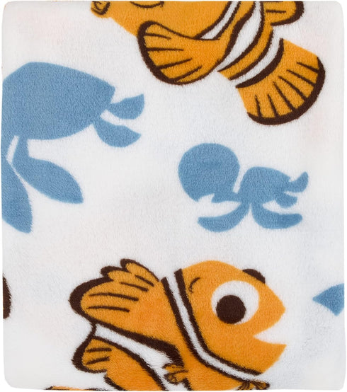 Disney Finding Nemo Orange, Aqua & White Crush & Squirt Turtle Super Soft Baby Blanket, Orange, Aqua, White , 30x36 Inch (Pack of 1)...