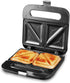 Elite Gourmet ESM2207SS# Stainless Steel Sandwich Panini Maker Grilled Cheese Machine Tuna Melt Omelets Non-stick Cooking Surface, 2 Slice, 750 Wa...