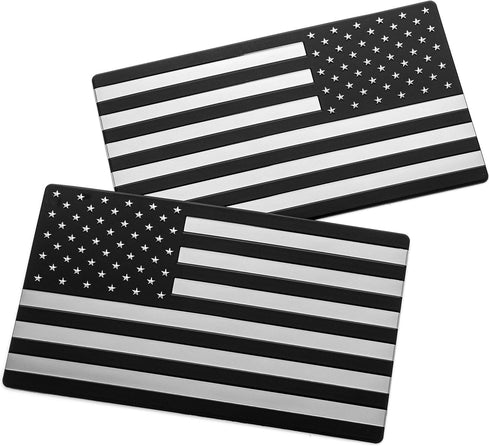 EyeCatcher USA Flag Emblem Decal Black - 2 Pack...