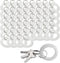 50PCS Clear Wrist Keychain – Crystal Clear Spring Spiral Wrist Coil Key Chain for Woman Girl Key Holder Spiral Keychain Bracelet Soft Plastic Wris...