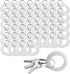 50PCS Clear Wrist Keychain – Crystal Clear Spring Spiral Wrist Coil Key Chain for Woman Girl Key Holder Spiral Keychain Bracelet Soft Plastic Wris...