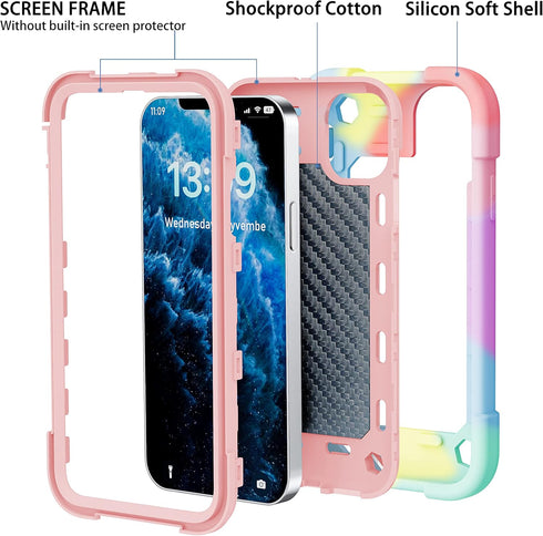 MARKILL Compatible with iPhone 11 Case 6.1 Inch for Girls with 360°Rotate Ring Stand, Military Grade Drop Protection Full Body Cute Case for iPhon...