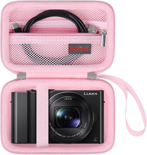 Carrying Case for Panasonic Lumix LX10/ LX100/ ZS60/ ZS70/ ZS80/ ZS200/ ZS100 4K Digital Camera, Vlogging Camera Travel Bag Storage Cover, Mesh Po...
