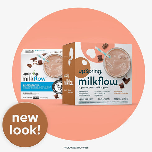 UpSpring Milkflow Electrolyte Breastfeeding Supplement Drink Mix with Fenugreek | Chocolate Flavor | Lactation Supplement to Promote Healthy Breas...