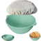 Bread Proofing Basket, 9in Silicone Sourdough Baking Bowl with liner Thick Foldable Reusable Handmade Bread Making Supplies for bakers (Light Gree...