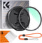 K&F Concept 62mm MC UV Lens Protection Filter with Lens Cap Cleaning Cloth Optical Glass Ultra Slim 18 Multi-Layer Coatings Camera Lens UV Filter ...