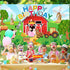 Tatuo Farm Birthday Party Decorations Backdrop Banner Farm Animals Barn Background Large Barnyard Animal Photography Backdrop for Themed Birthday ...