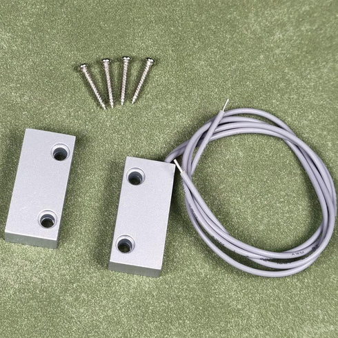 Home Security Wired Rolling Door Contact 0~100V/0.5Amp Magnetic Reed Switch MC-51 Alarm Sensor Magnetic Switch with 2 Wires for N.C. Applications...