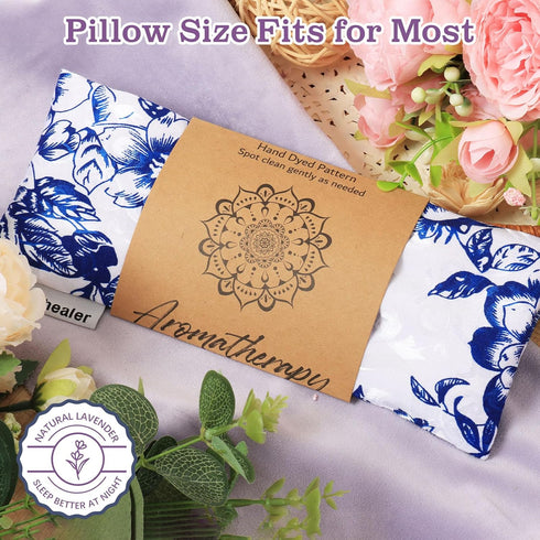 Hihealer 2-Pack Lavender Silk Eye Pillow, Relaxation Gift for Women, Weighted Eye Mask, Sinus Heating, Moist Heat Under Eye Bag, Meditation Access...