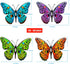 4 PCS Metal Butterfly 9.6" Butterflies Outdoor Fence Yard Art Wall Decor Hanging Decorations for Garden Living Room Bedroom Patio Balcony Gift for...