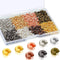 Hicarer 800 Pieces Crimp Bead Covers 3mm Multicolor Half Round Open Crimp Beads Covers for DIY Jewelry Makings Jump Rings...